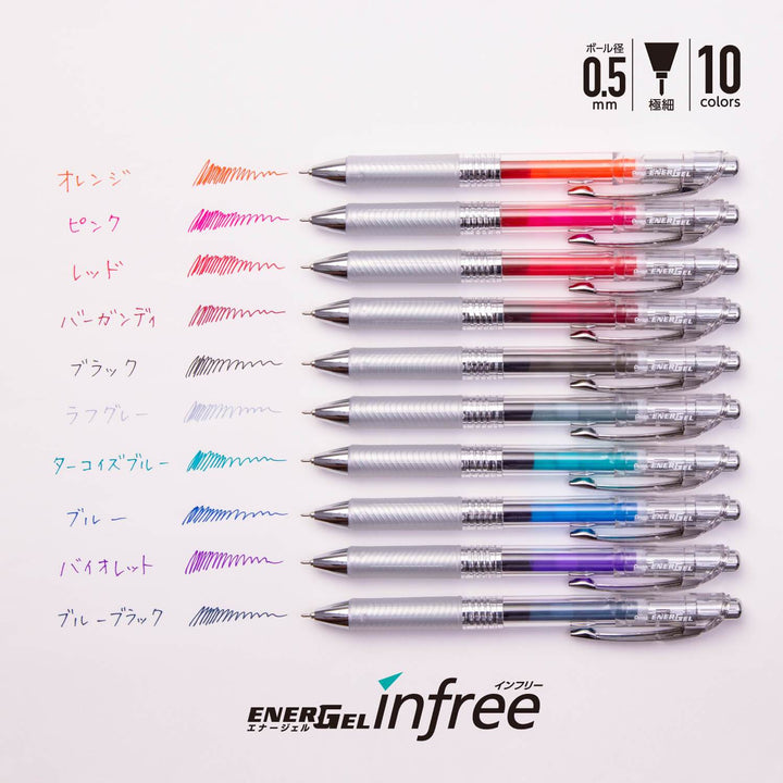 pentel energel ener gel infree in free tactile stationery sydney australia