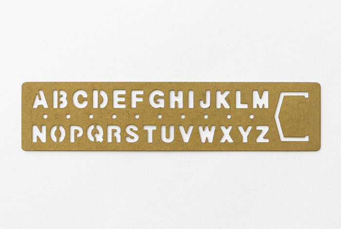 Brass Alphabet Template Bookmark