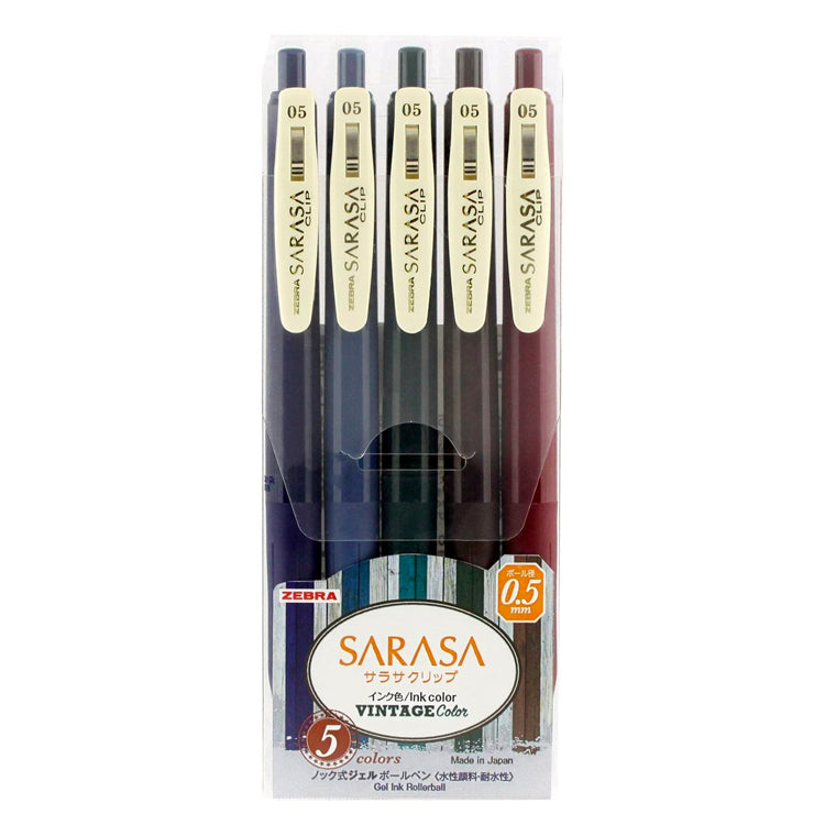 Sarasa Clip Retractable Vintage Gel Pens - Set 1 – TACTO STUDIO