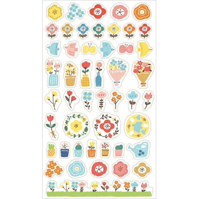 Daily Seal Sticker Sheet - Colourful Flowers