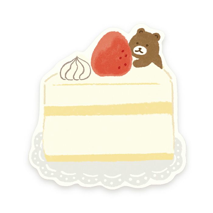 Die-cut Sticky Notes - Bear with Cake