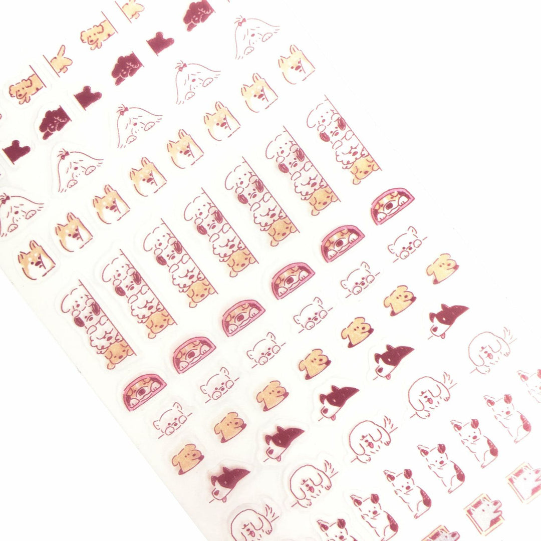 Sticker Sheet - Peeping Dogs