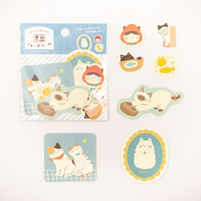 Sticker Flakes - Cats Hanging Out