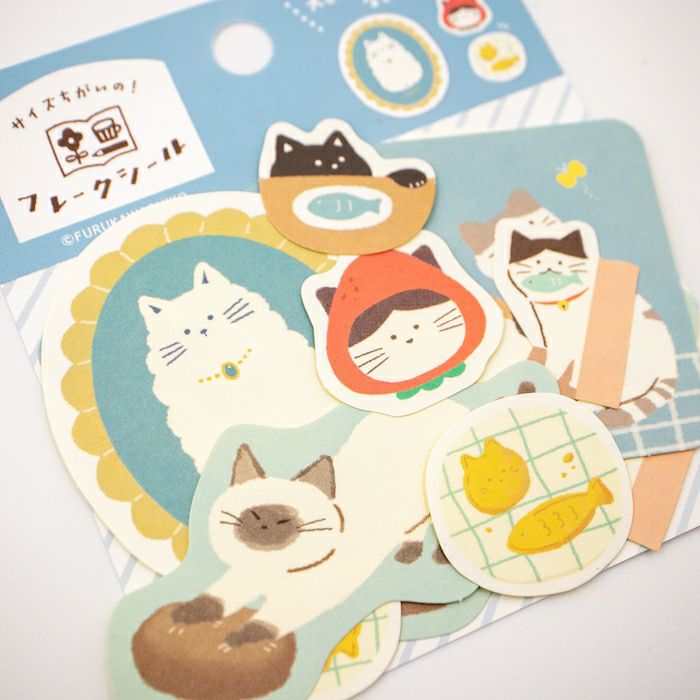 Sticker Flakes - Cats Hanging Out