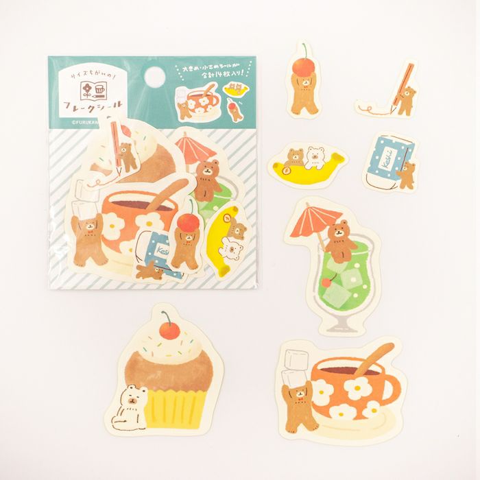 Sticker Flakes - Summer Bear