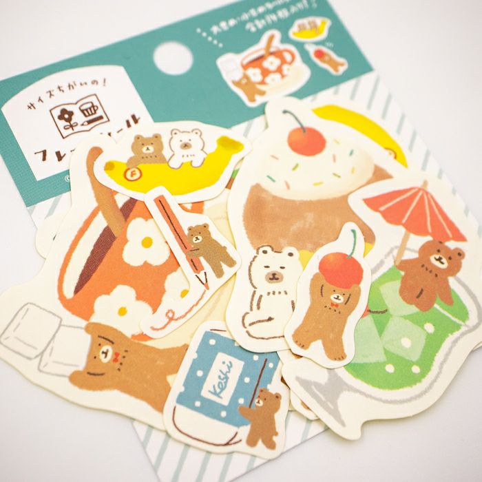 Sticker Flakes - Summer Bear