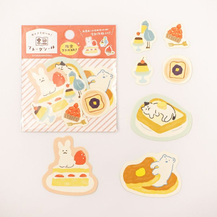 Sticker Flakes - Animals with Dessert