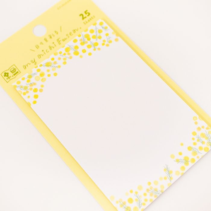 Sticky Notes Vertical - Mimosa Flower Border