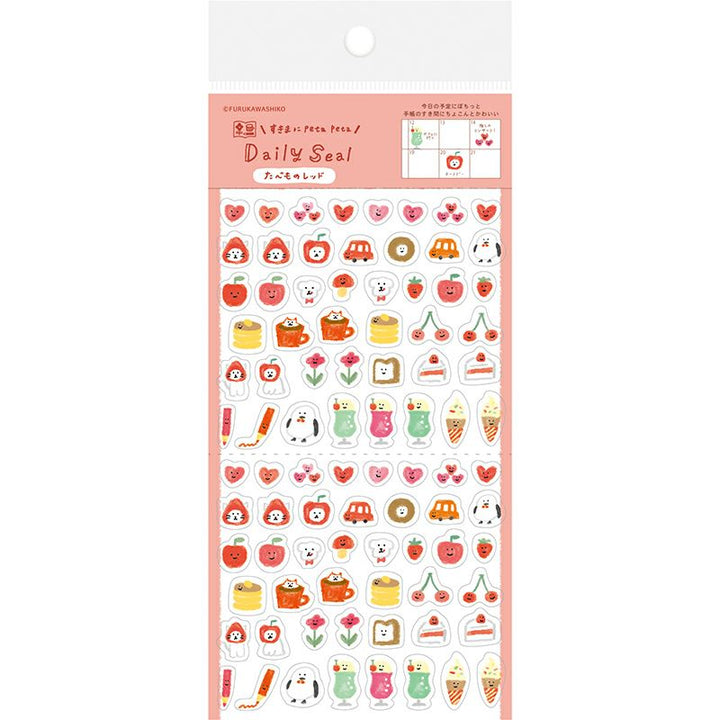 Daily Seal Sticker Sheet - Foodie (Red Edition)