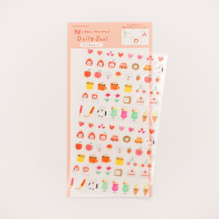 Daily Seal Sticker Sheet - Foodie (Red Edition)