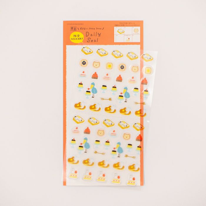 Daily Seal Sticker Sheet - Animals with Dessert