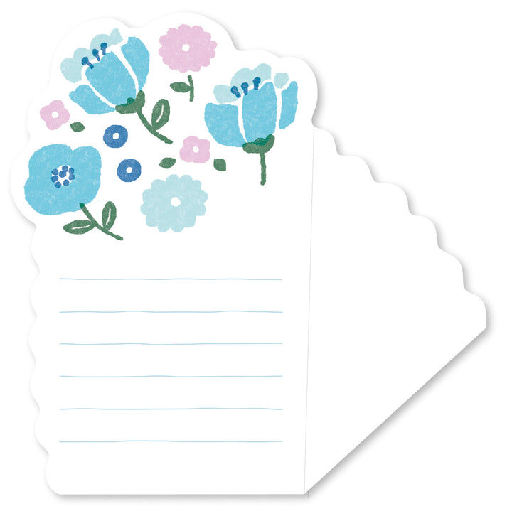 Flower Bouquet Letter Set - Blue Flowers