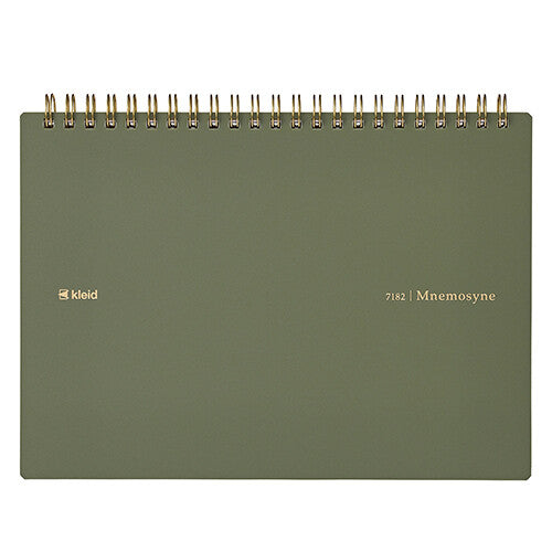 Mnemosyne × kleid - 2mm Olive Grid Notebook