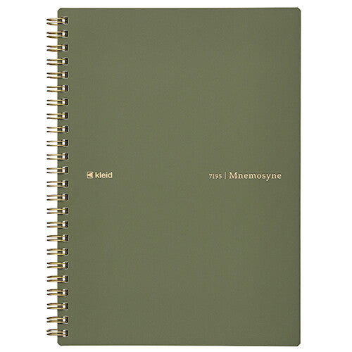 Mnemosyne × kleid - 2mm Olive Grid Notebook