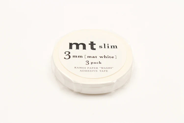 3mm Extra Slim Tape - Pack of 3 - White