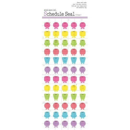 Schedule Seals Sticker Sheet - Monster Blobs