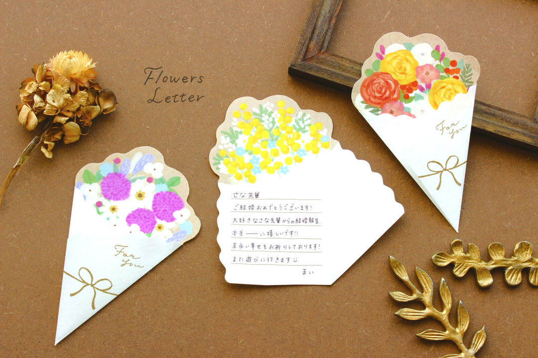 Flower Bouquet Letter Set - Pink Bunch