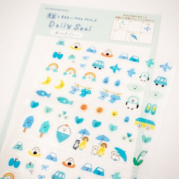 Daily Seal Sticker Sheet - Weather (Blue Edition)