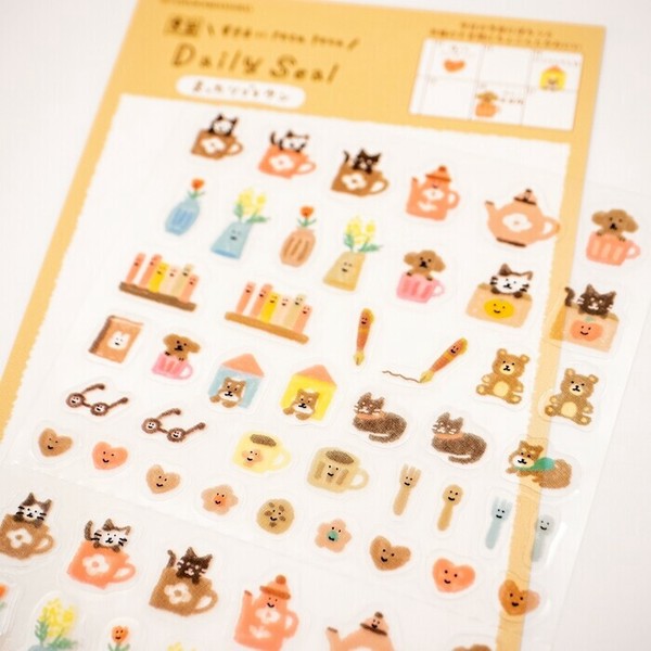 Daily Seal Sticker Sheet - Relax (Brown Edition)