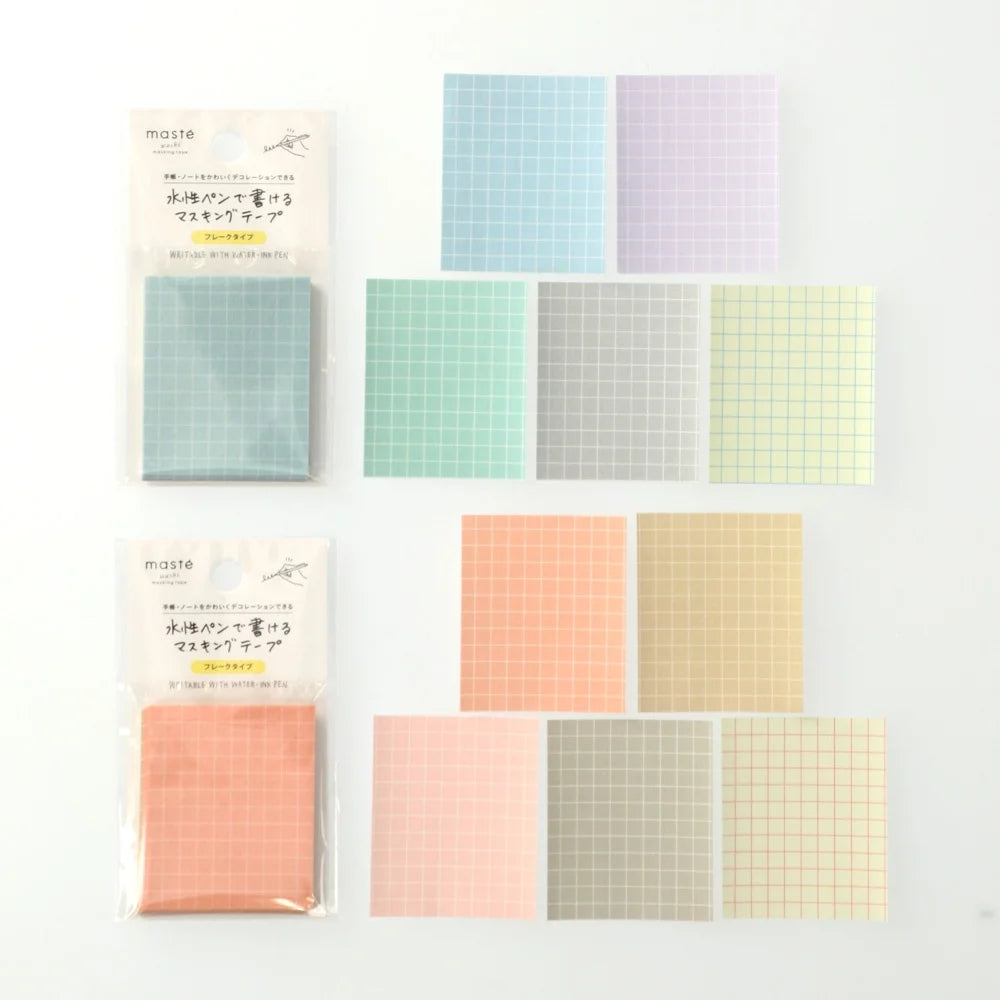 Masté Washi Sheets - Grid - Cool Tones