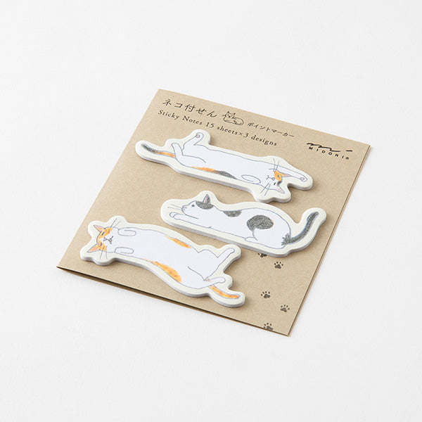 Sticky Note Point Markers - Stretching Cat