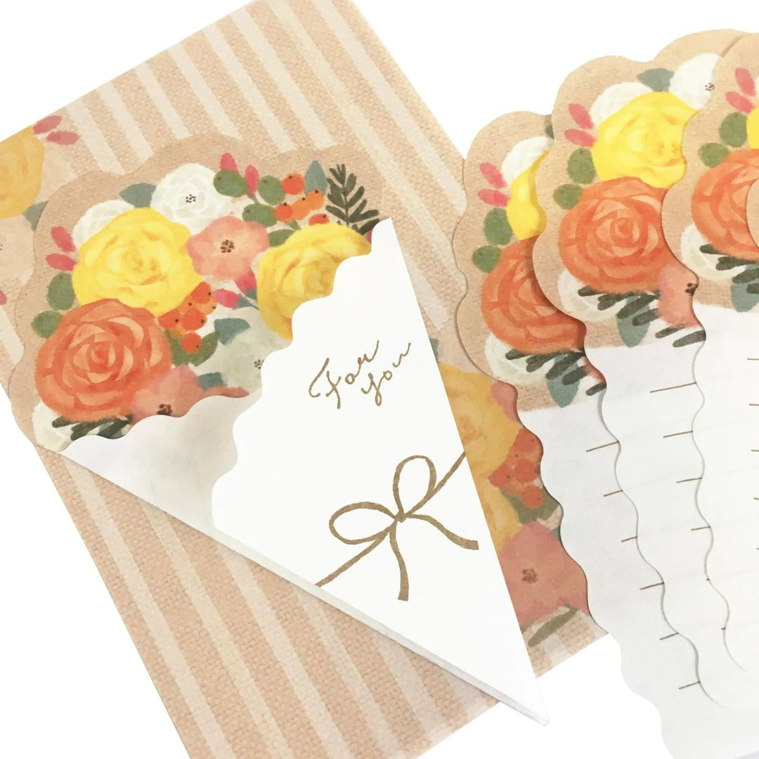 Flower Bouquet Letter Set - Rose Bunch