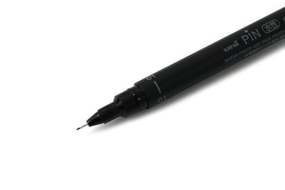 Uni PIN Ultra-fine Fineliner - Black - 0.28/0.33/0.38mm