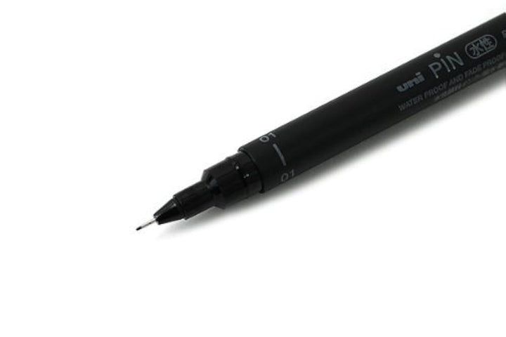 Uni PIN Ultra-fine Fineliner - Black - 0.28/0.33/0.38mm