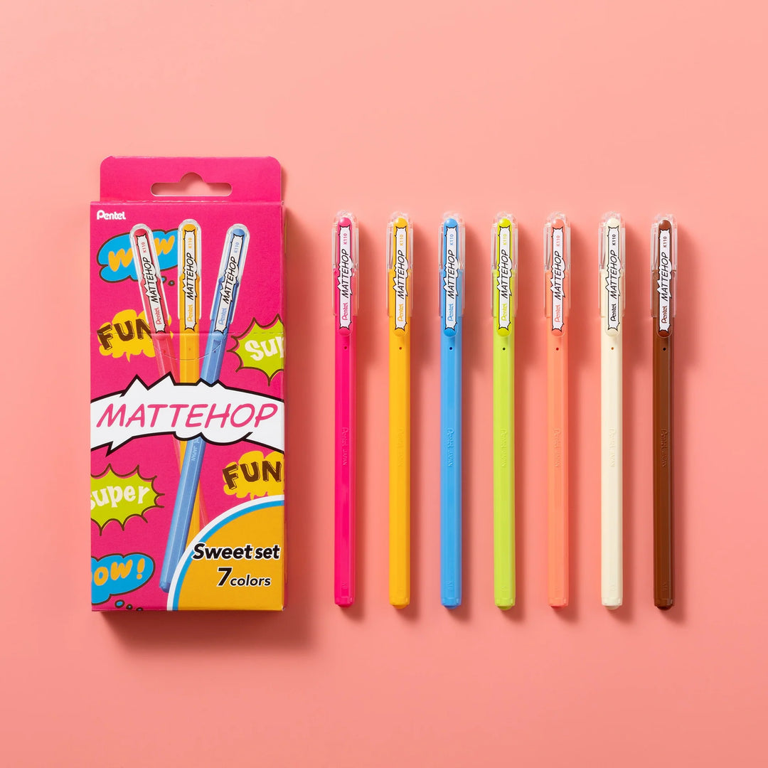 Hybrid Mattehop Gel Pen Set - Set of 7 - Sweet