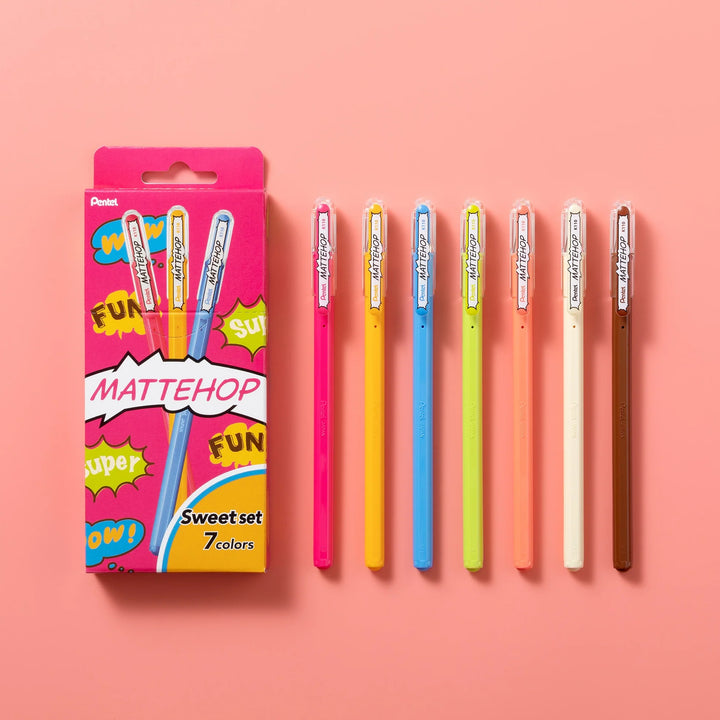 Hybrid Mattehop Gel Pen Set - Set of 7 - Sweet