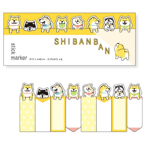 Sticky Note Markers - Shibanban Dogs