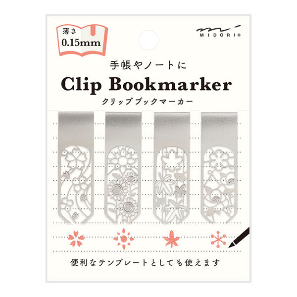 Clip Marker Bookmark - Floral