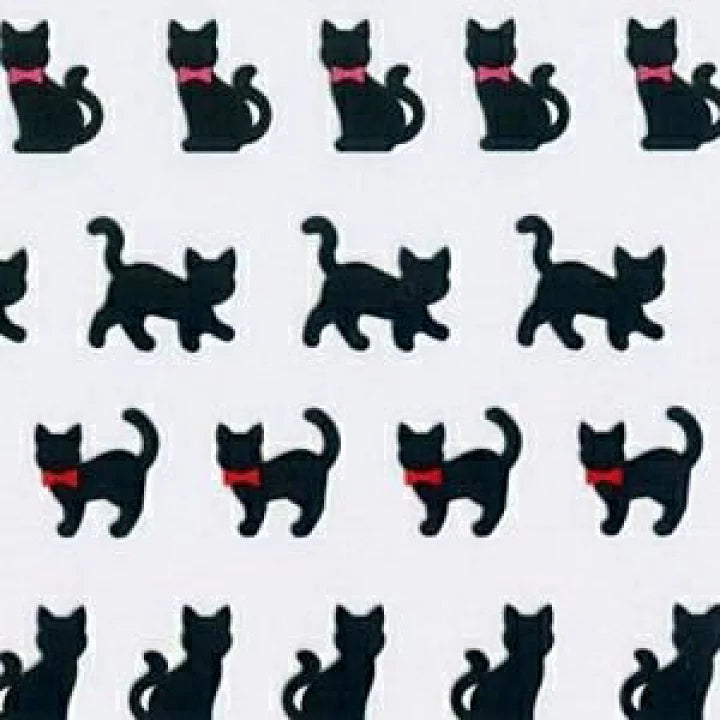 One Point Seal Stickers - Black Cat