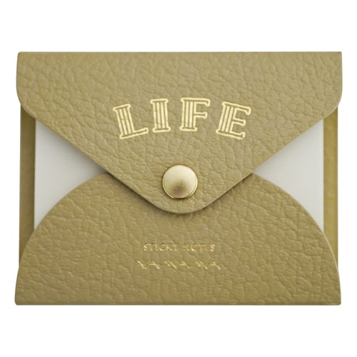 Enveloped Sticky Notes - Beige Cover with Plain Notes