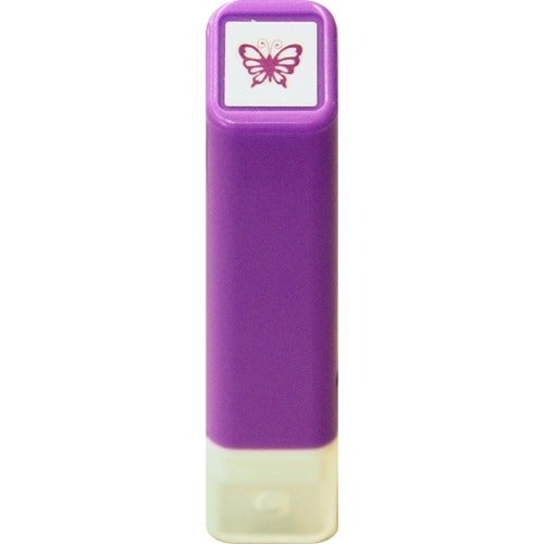 Mini Self-Inking Stamp - Purple - Butterfly