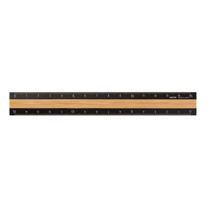 15cm Aluminum and Wood Ruler