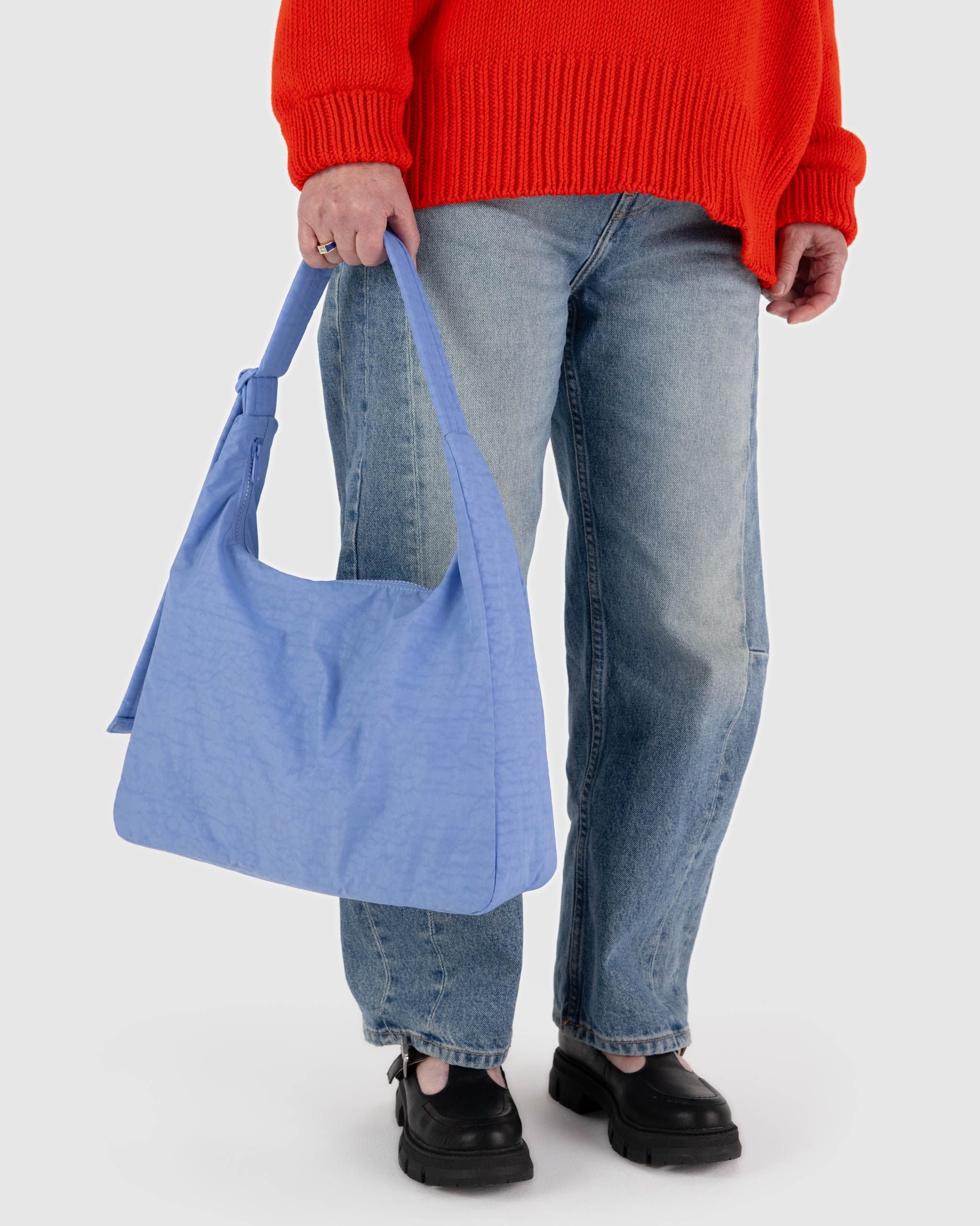 Blue nylon shoulder bag sale