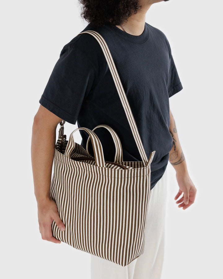 Horizontal Duck Bag - Brown Stripe