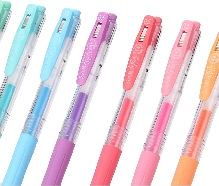 Sarasa Clip Retractable Gel Pens - Milk Pastels