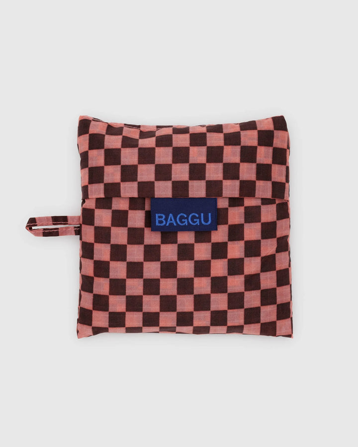 Standard Baggu - Pink Brown Check