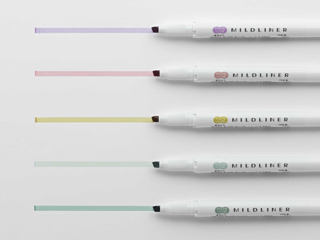 Mildliner Highlighter Markers Set of 5 - Calming