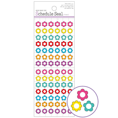 Schedule Seals Sticker Sheet - Flower Frames