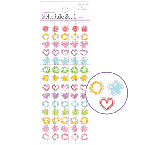 Schedule Seals Sticker Sheet - Scribble Frames