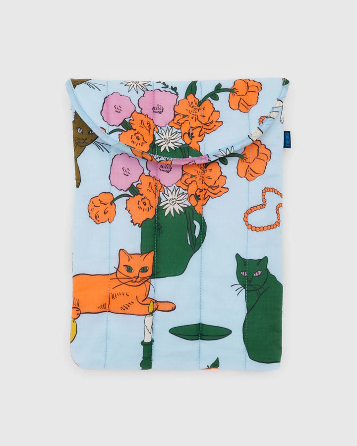 Puffy Laptop Sleeve 13" - Table Cats