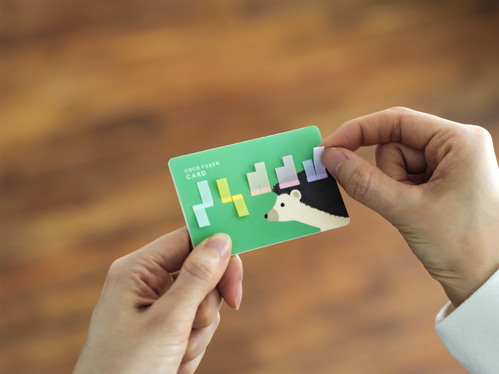 Coco Fusen Index Card - Small Tabs - Hedgehog