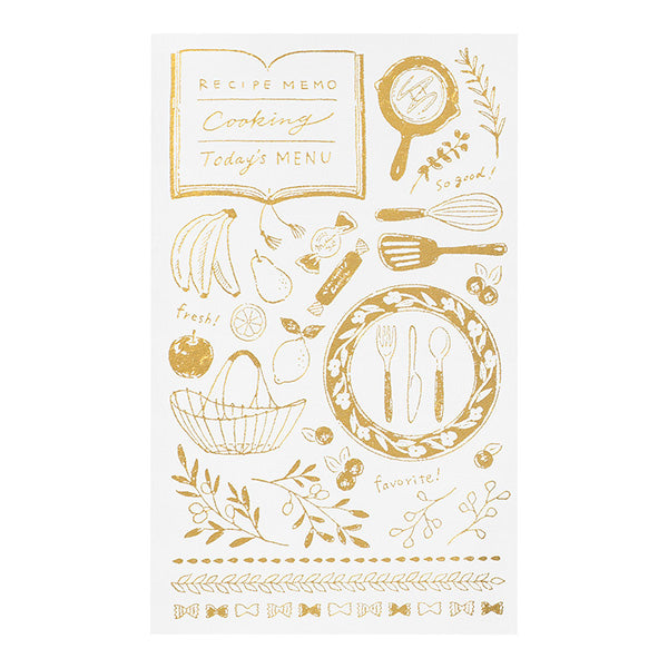 Gold Foil Transfer Stickers - Kitchen