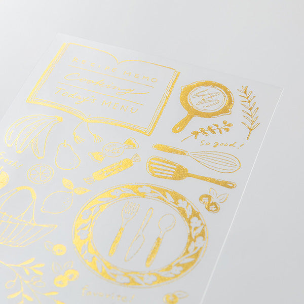 Gold Foil Transfer Stickers - Kitchen