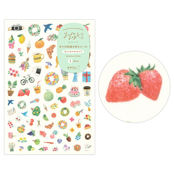 Yuru Log Planner Stickers - Daily Motifs (1 Sheet)
