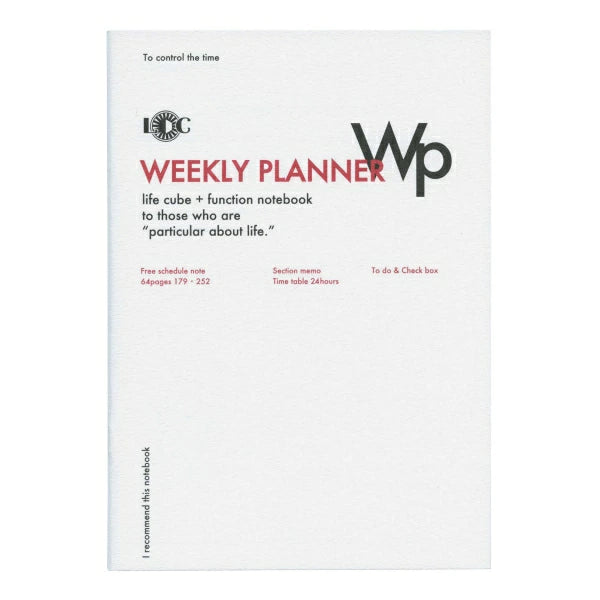 Function Notebook - Weekly Planner