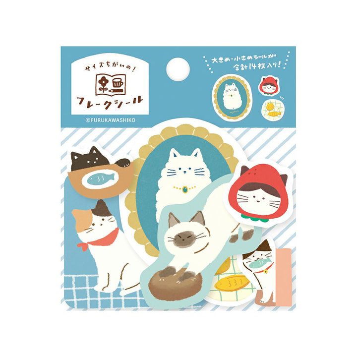 Sticker Flakes - Cats Hanging Out